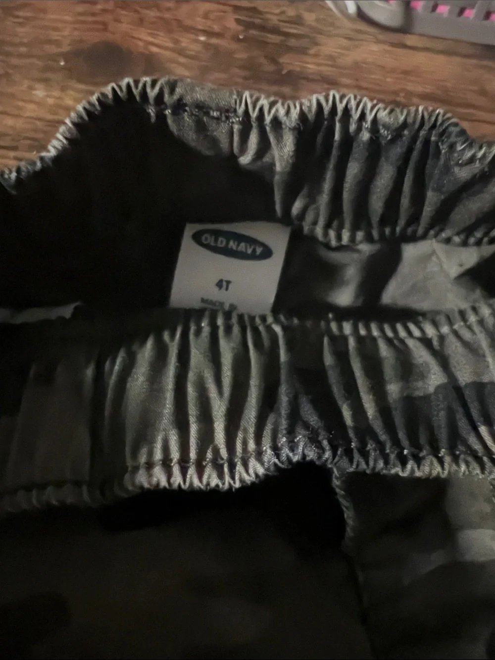 Old Navy Kids Camo Pull-On Shorts - Olive Green & Black